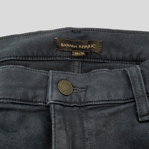 Banana Republic Jeans Mens 38x29 Blue Slim Fit Straight Stretch 5 Pocket Pants - Picture 6 of 7